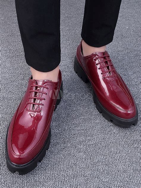 burgundy casual shoes.